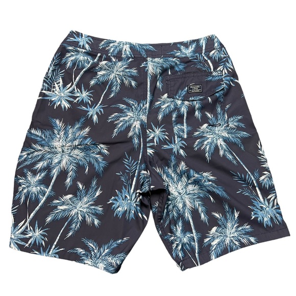 Abercrombie & Fitch Swim Abercrombie Fitch Mens Navy Blue Palm Tree
